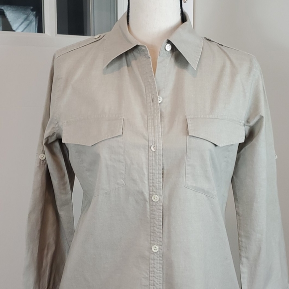 Theory Tan Shirtdress 6 - Picture 2 of 5